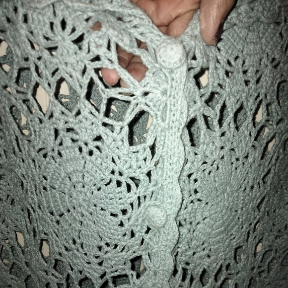 Hand crocheted midi sweater. - Picture 4 of 5